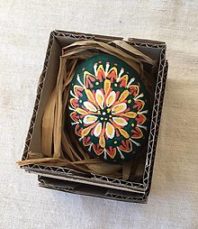 Dekorácie - Kraslica batikovaná voskovaná 1 kus v krabičke (kraslica No2) - 16291302_