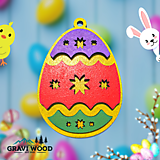 Dekorácie - Drevená veľkonočná ozdoba „Veľkonočné vajíčko č. 2“ - 16290991_