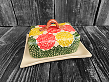 Nádoby - Maselnička Kvety 250g - 16292448_