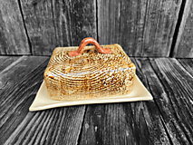 Nádoby - Maselnička Drevo 250g - 16292467_