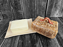 Nádoby - Maselnička Drevo 250g - 16292469_