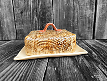 Nádoby - Maselnička Drevo 250g - 16292470_