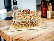 Nádoby - Maselnička Drevo 250g - 16292471_