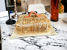 Nádoby - Maselnička Drevo 250g - 16292472_