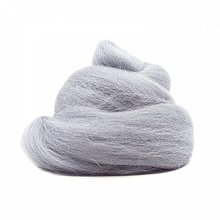 Textil - Vlna na plstenie, 100% merino, 20g (šedá jemná, dostrieborna 114) - 16291959_