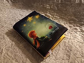 Papiernictvo - Univerzálny obal na knihu (Malý princ s ružou_žltý) - 16293271_