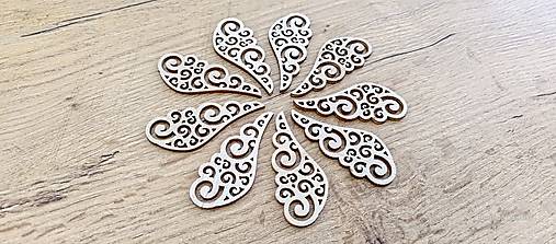 Korálky - Drevený výlisok - Anjelské krídla (II) - 16291563_