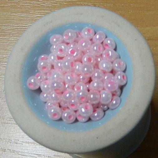  - Rokajl okrúhly 4mm s perleťou (ružový2) - 16294395_
