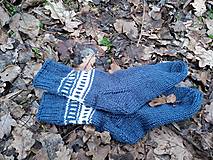 Ponožky, pančuchy, obuv - pánske modré vlnené ponožky č.42-43 - 16293291_