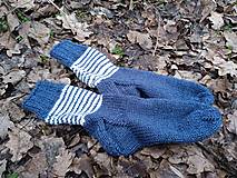 Ponožky, pančuchy, obuv - pánske modré vlnené ponožky č.43-44 - 16293304_