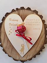 Tabuľky - Valentínske srdce na sladkosť typ 2 - 16291910_