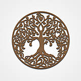 Dekorácie - Drevený strom života – Harmonia Vitae (70cm priemer - Meď/Bronz) - 16294697_