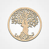 Dekorácie - Drevený strom života – Amoris Nexus (37cm priemer - Béžová) - 16294746_