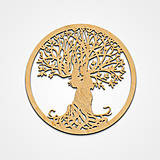 Dekorácie - Drevený strom života – Amoris Nexus (37cm priemer - Béžová) - 16294747_