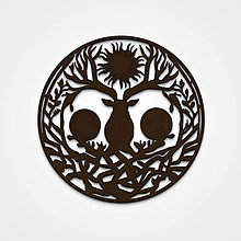 Dekorácie - Drevený strom života – Silva Mystica (48cm priemer - Hnedá) - 16294812_