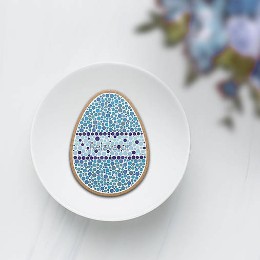 Veľkonočné vajíčko puntíkové - s ornamentom