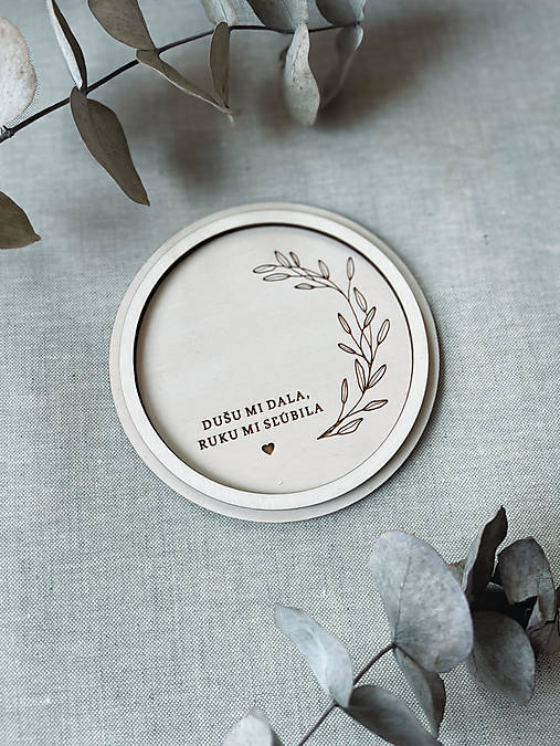 Prstene - Tanierik na obrúčky greenery eukalyptus dušu mi dala - 16297220_