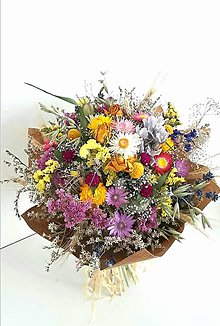 Kytice pre nevestu - Svadobná kytica zo sušených kvetov - 16297189_