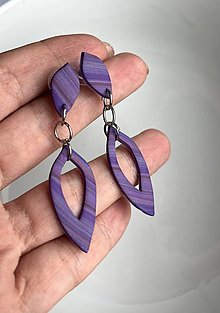 Náušnice - *elegant violet* mramor - 16296488_
