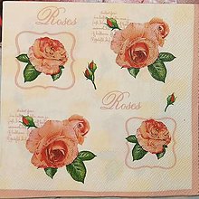 Papier - Servítka - ruže, roses, - 16296587_