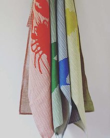 Úžitkový textil - Ľanová osuška - Morský koník - 16295563_