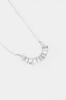 Náhrdelníky - Strieborný náhrdelník lamellae - 16295571_