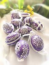 Dekorácie - Fialové madeira kraslice na zavesenie - 16296724_