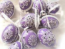 Dekorácie - Fialové madeira kraslice na zavesenie - 16296725_