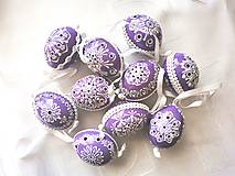 Dekorácie - Fialové madeira kraslice na zavesenie - 16296726_