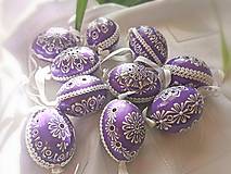 Dekorácie - Fialové madeira kraslice na zavesenie - 16296729_