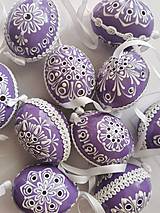 Dekorácie - Fialové madeira kraslice na zavesenie - 16296731_