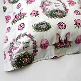 Úžitkový textil - Veľkonočný vankúš ružový 40cm x 40cm - 16297722_