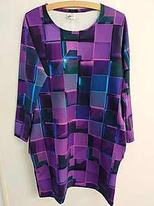 Šaty - Dámské šaty fialové M/L - 16295592_