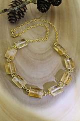 Náhrdelníky - citrín náhrdelník luxusný - 16300934_