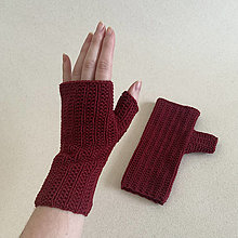 Rukavice - Vzorované bezprstové rukavice / farba na želanie - 16298833_