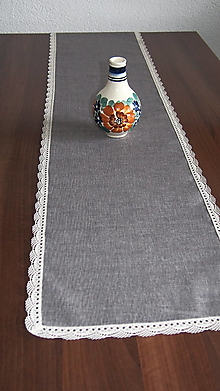 Úžitkový textil - Štóla s béžovou krajkou - 16299199_