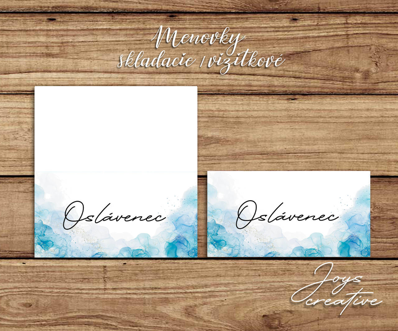 Skladacie menovky modré