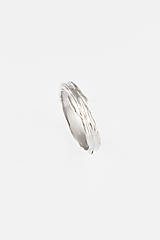 Prstene - Strieborný prsteň lamellae - 16300017_