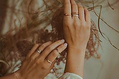 Prstene - Strieborný prsteň lamellae (56 - Zlatá) - 16300239_