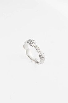 Prstene - Strieborný prsteň lamellae (43) - 16300012_