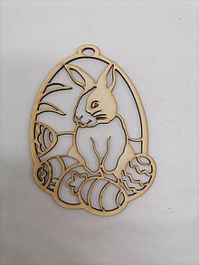 Polotovary - Veľkonočná dekorácia zajac  (15cm Nebrúsená) - 16301352_
