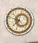 Dekorácie - Drevené nástenné hodiny – Orloj - 16300298_