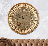 Dekorácie - Drevené nástenné hodiny – Horoskop - 16300389_