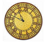 Dekorácie - Drevené nástenné hodiny – Slnko - 16300419_