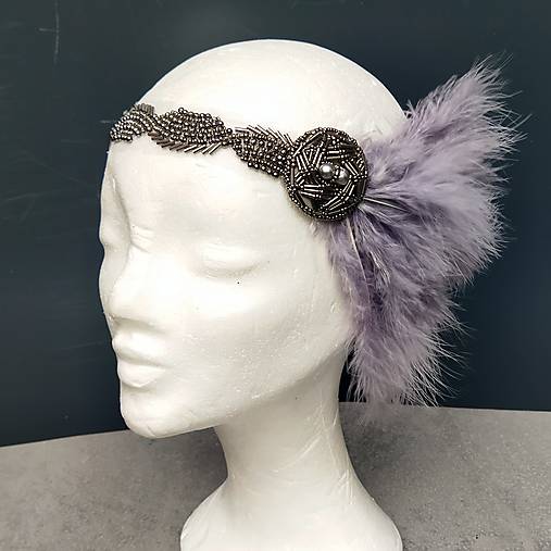 Ozdoby do vlasov - Great Gatsby Silver small... čelenka - 16304023_