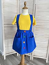 Detské oblečenie - Suknička farebné gombíky alebo bez - 16301496_