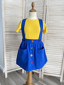 Detské oblečenie - Suknička farebné gombíky alebo bez - 16301496_