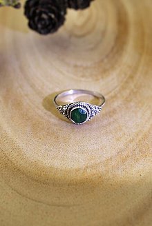 Prstene - smaragdový prsteň striebro - 16303642_
