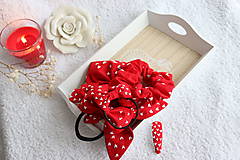 Detské doplnky - Kolekcia Valentín ♡ malá mašľa s chvostíkmi - 16302979_