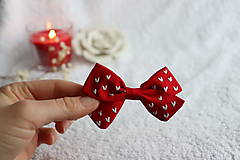 Detské doplnky - Kolekcia Valentín ♡ malá mašľa s chvostíkmi - 16302982_